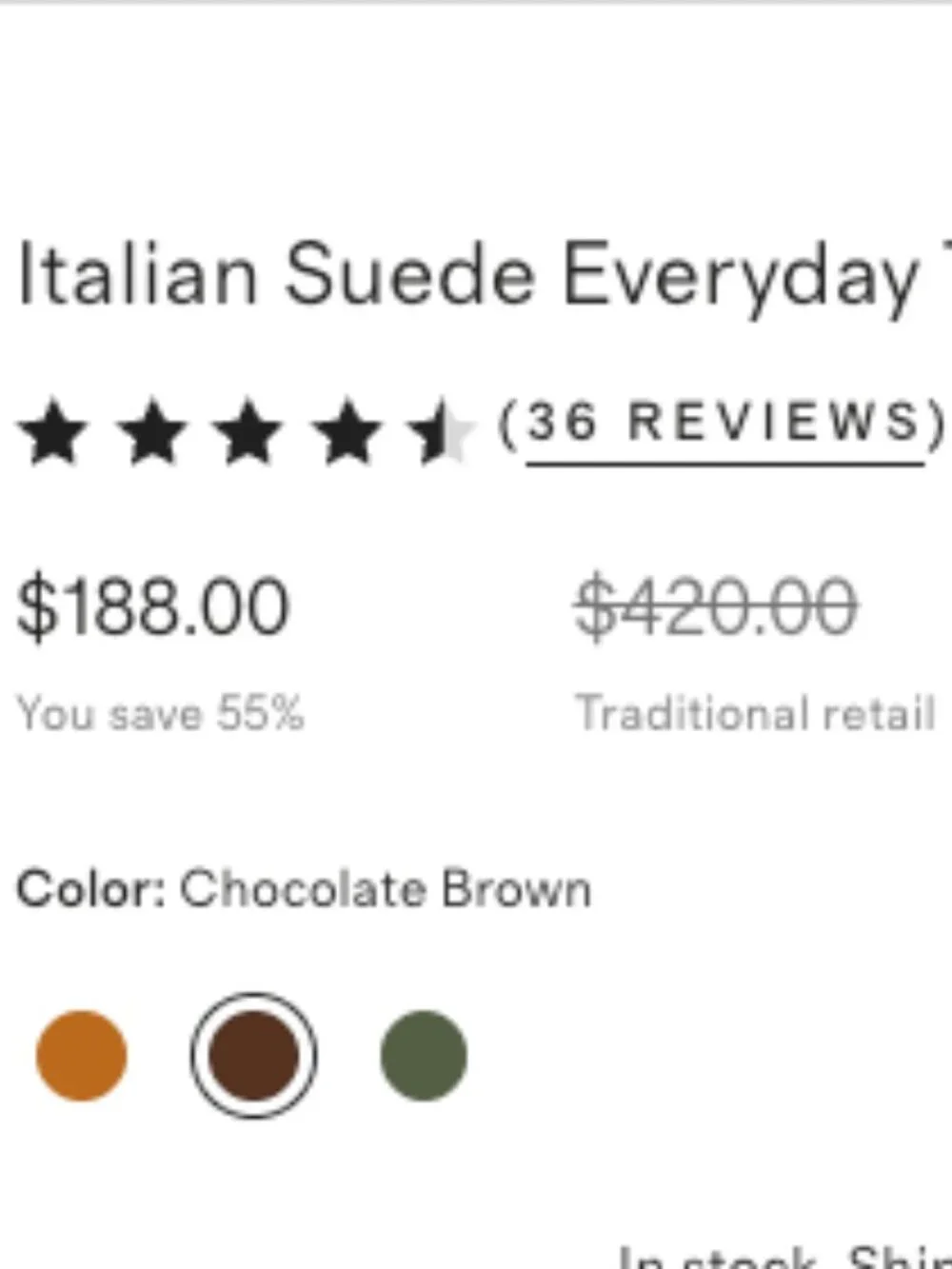 Quince italian suede